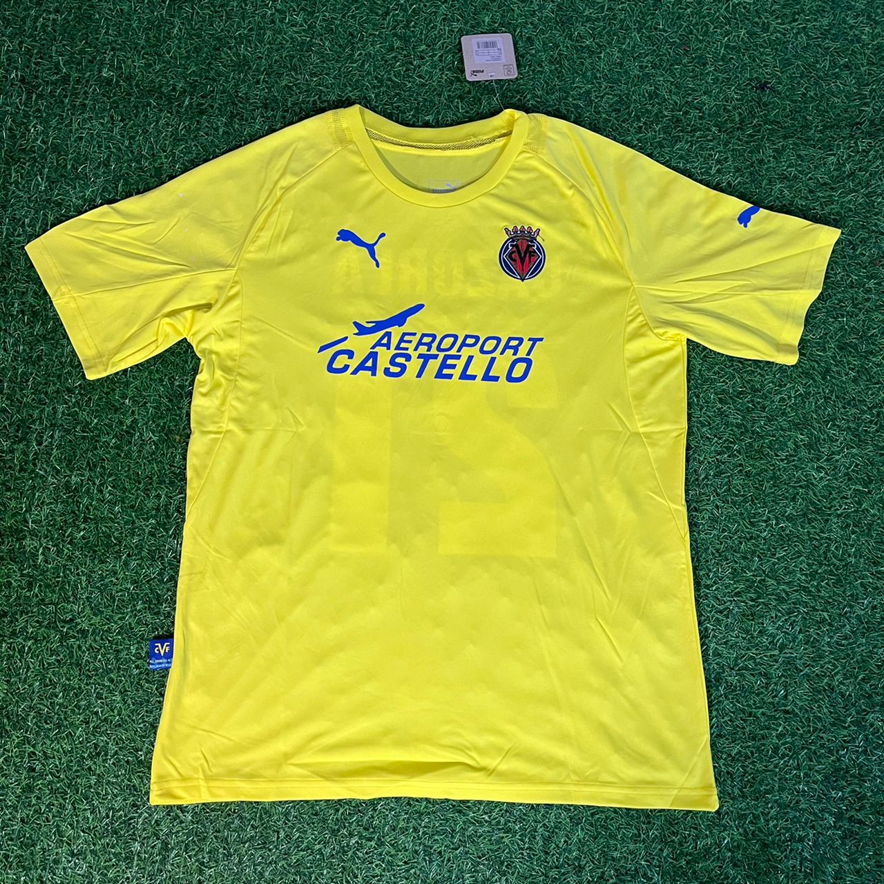 Diego Forlan 5 – Villarreal 2009–2010 Retro Home Kit Jersey – | Trikot | Maillot Soccer Shirt