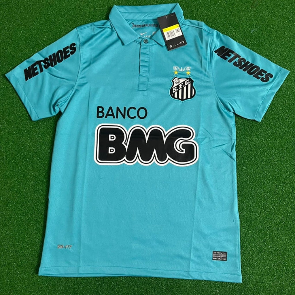 Santos FC 2011 2012 Retro Blue Green Turquoise Jersey Trikot