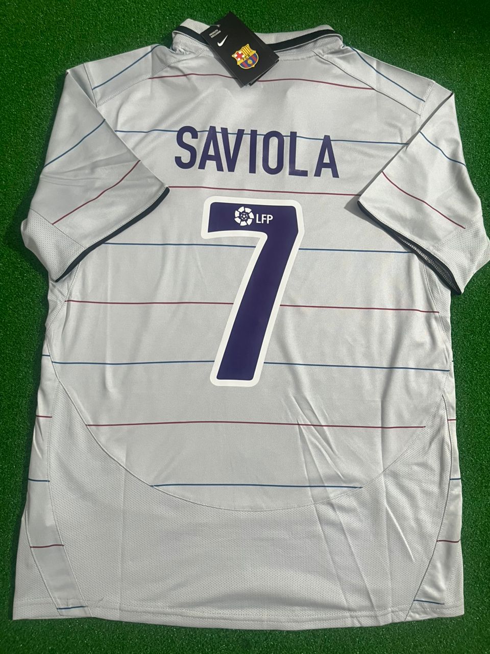 Javier Saviola #7  - Barcelona 2004/2005 Retro Jersey Trikot Maillot Soccer Shirt