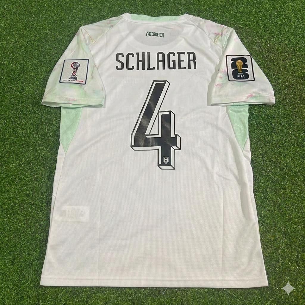 Xaver Schlager Österreich Weißes Fußballtrikot zur WM 2026