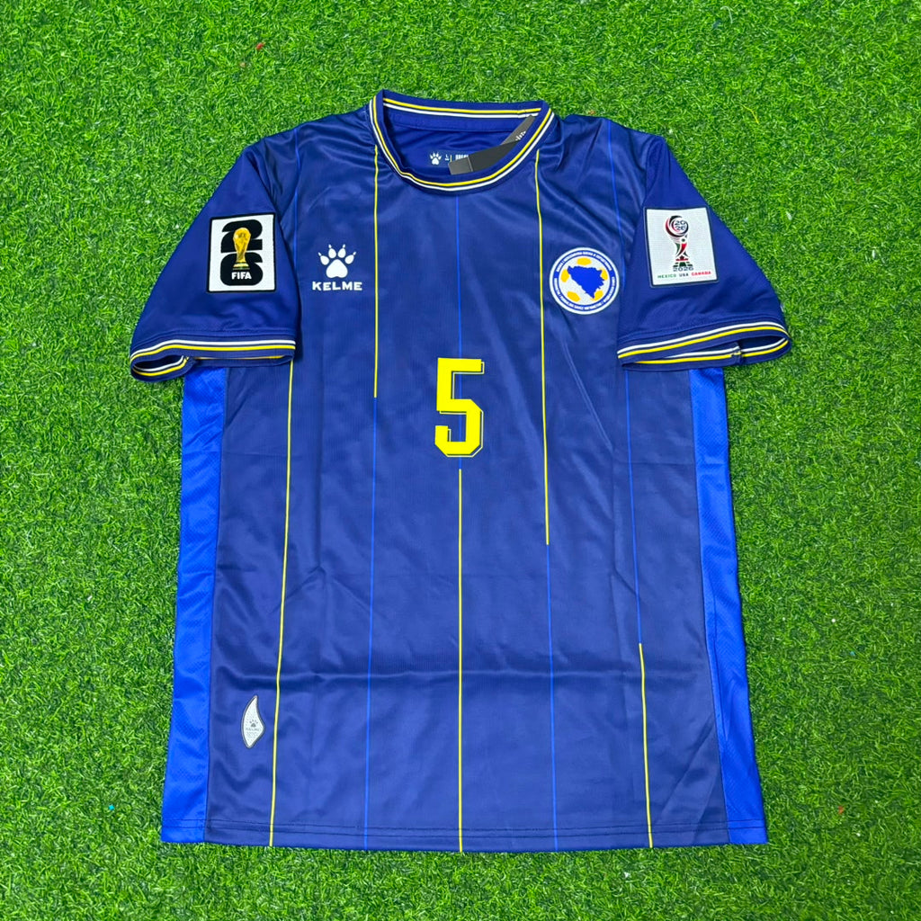 Sead Kolasinac Bosnia and Herzegovina 2026 World Cup Blue Football Jersey