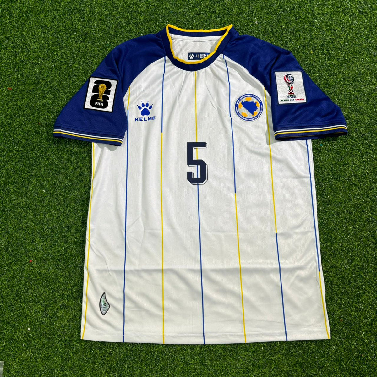 Sead Kolasinac Bosnia and Herzegovina 2026 World Cup White Football Jersey