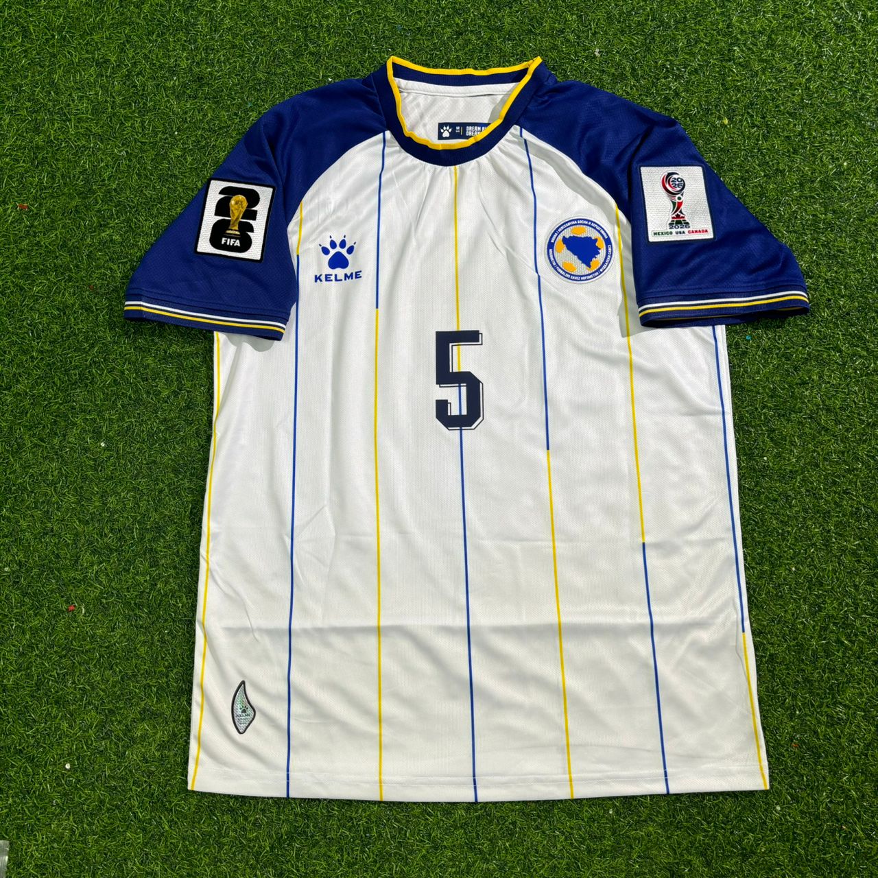 Sead Kolasinac Bosnia and Herzegovina 2026 World Cup White Football Jersey