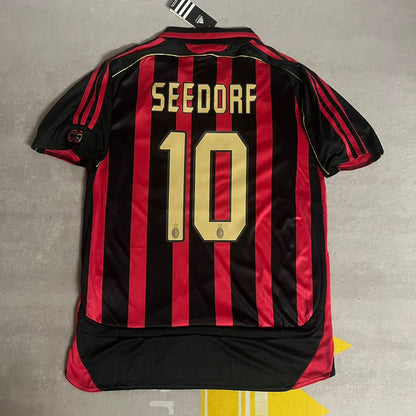 Clarence Seedorf 10 – AC Milan 2008-2009 Home Gold Printing Retro Kit Jersey – | Trikot | Maillot