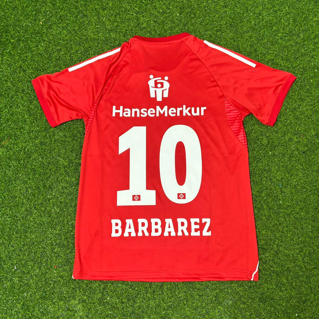 Sergej Barbarez Hamburger SV Red Retro Football Jersey