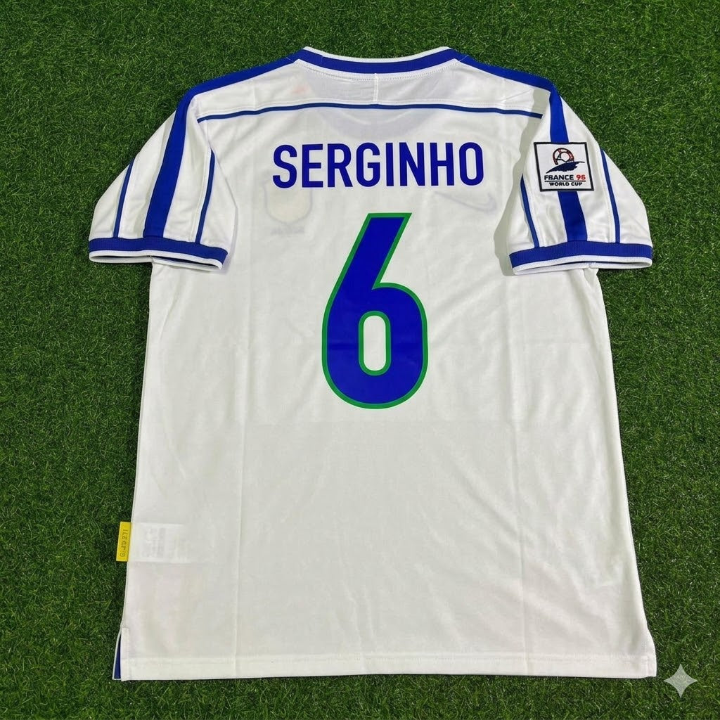 Serginho #6 Brasilien 1998 WM Retro Fußballtrikot
