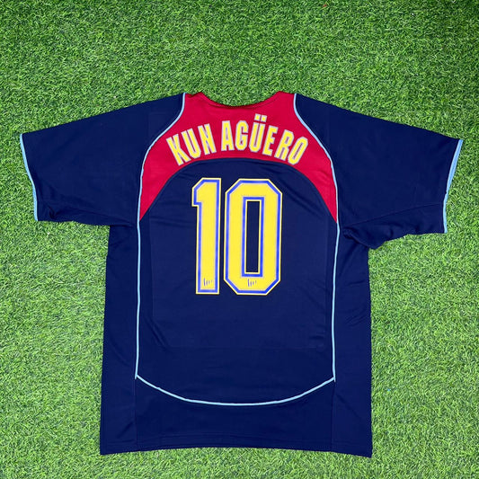Maillot de football rétro Sergio Kun Agüero #10 Atlético de Madrid Spider-Man