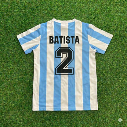 Sergio Batista 2- Argentina 1986 Home Retro Football Jersey Kit