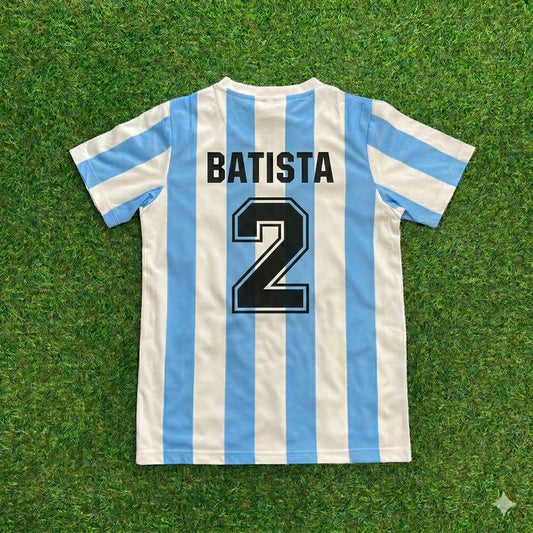 Sergio Batista 2- Argentina 1986 Home Retro Football Jersey Kit