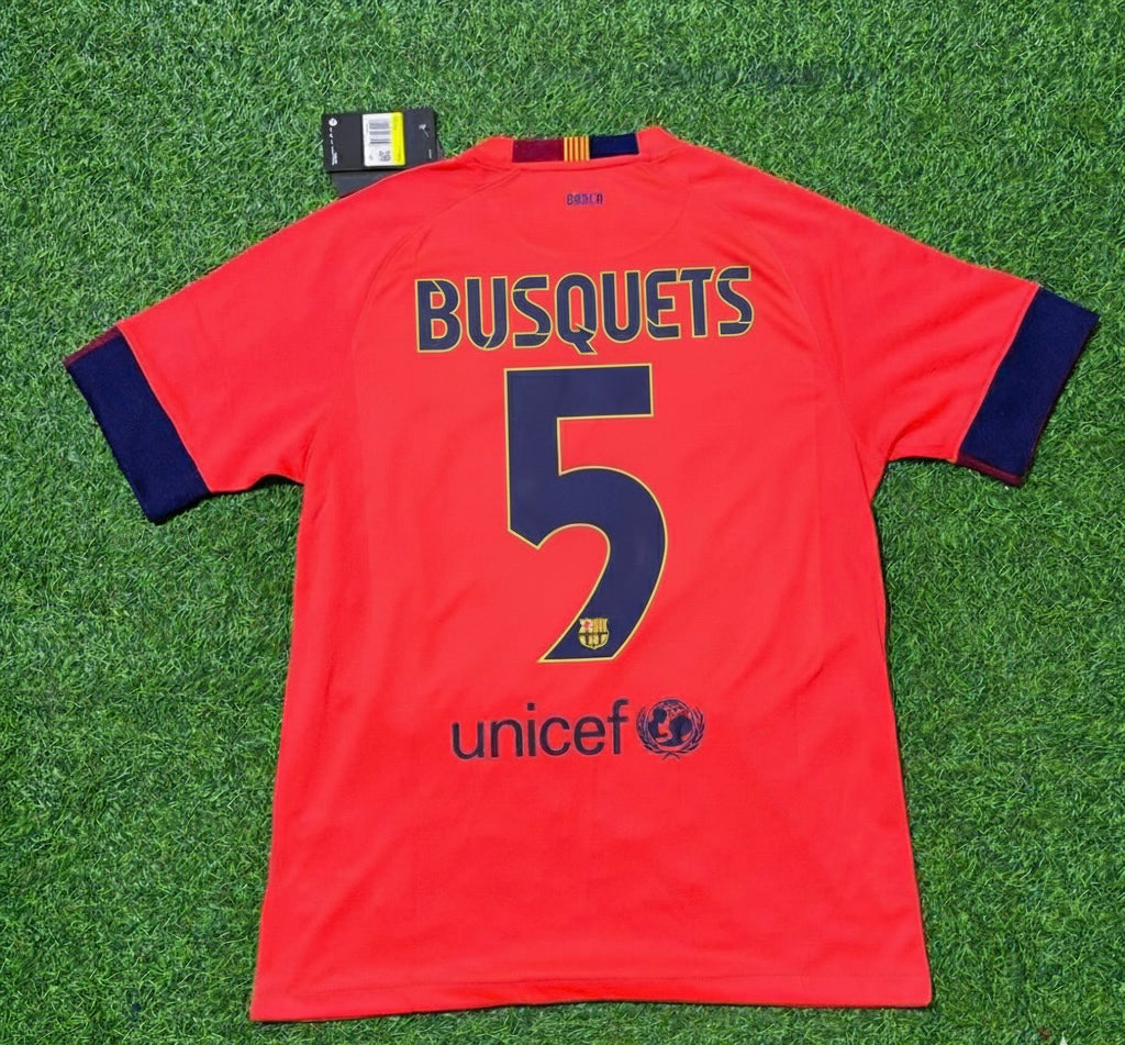 Sergio Busquets 5 – Barcelona 2014 Retro-Trikot der Saison