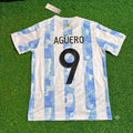 Sergio Kun Agüero - Argentina Retro Kit Jersey Trikot Maillot Soccer Shirt