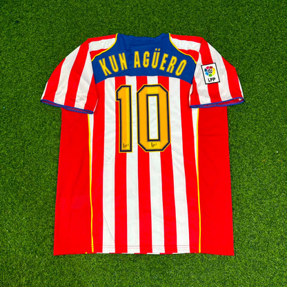 Sergio Kun Aguero #10 Atletico Madrid SpiderMan Retro Football Jersey