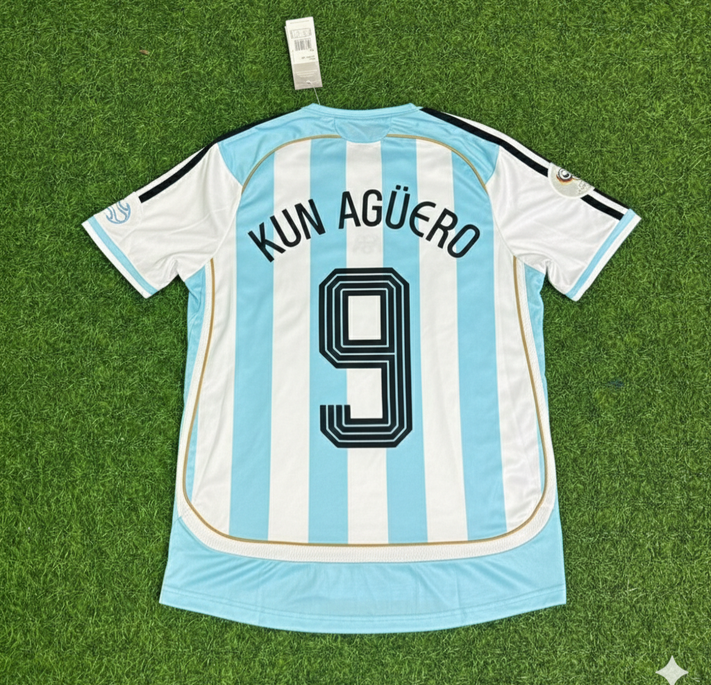 Sergio Kun Agüero Argentinien Retro Fußballtrikot Trikot Trikot Trikot
