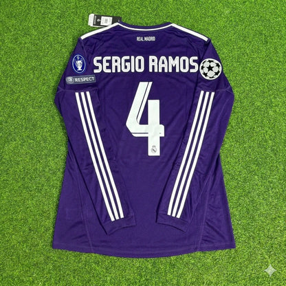 Sergio Ramos 4- Real Madrid 2010/2011 Purple Long Sleeve Football Jersey