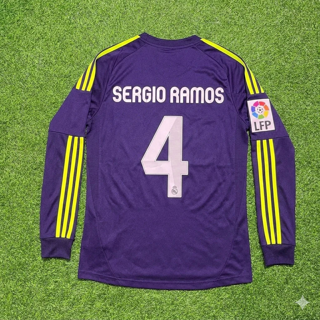 Sergio Ramos 4- Real 2012/2013 Away Long Sleeve Football Jersey