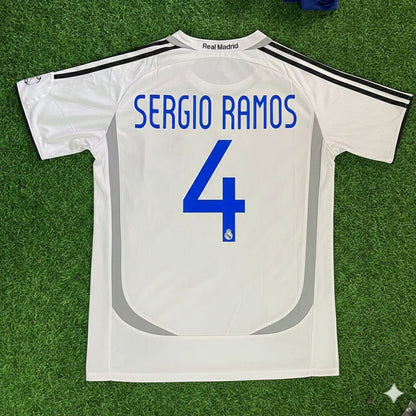 Sergio Ramos 4– Real Madrid 2006–2007 Home Kit Jersey – | Trikot | Maillot Soccer Shirt