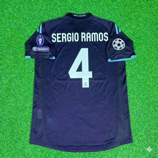 Sergio Ramos 4- Real Madrid 2009/2010 Away Retro Football Jersey Kit