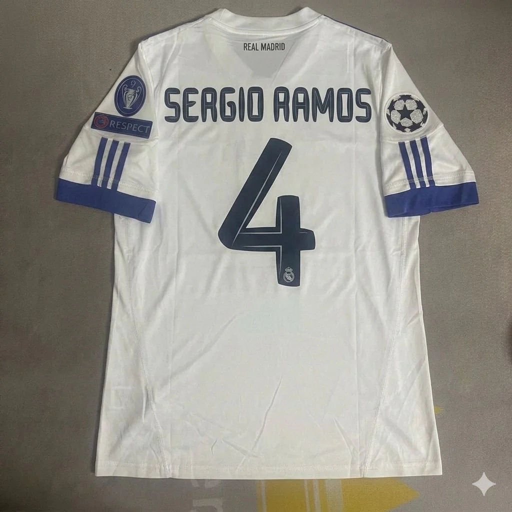 Sergio Ramos 4- Real Madrid 2010/2011 Retro Jersey Trikot