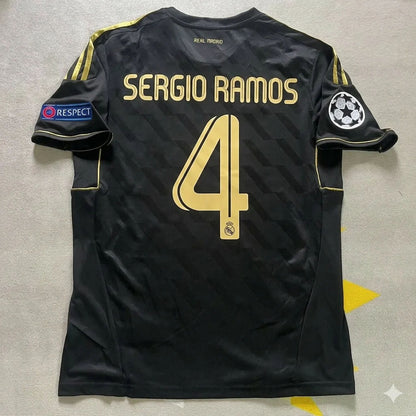 Sergio Ramos 4-  Real Madrid 2011-2012 Retro Jersey Soccer Shirt