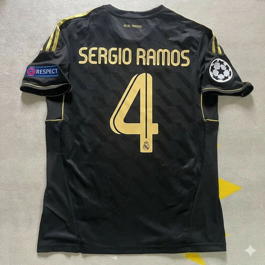 Sergio Ramos 4-  Real Madrid 2011-2012 Retro Jersey Soccer Shirt