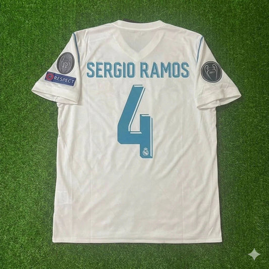 Sergio Ramos 4- Madrid 2018 Final Trikot Fußball T-Shirt
