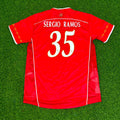 Sergio Ramos Sevilla 2003/2004 Rotes Heim-Retro-Fußballtrikot-Set