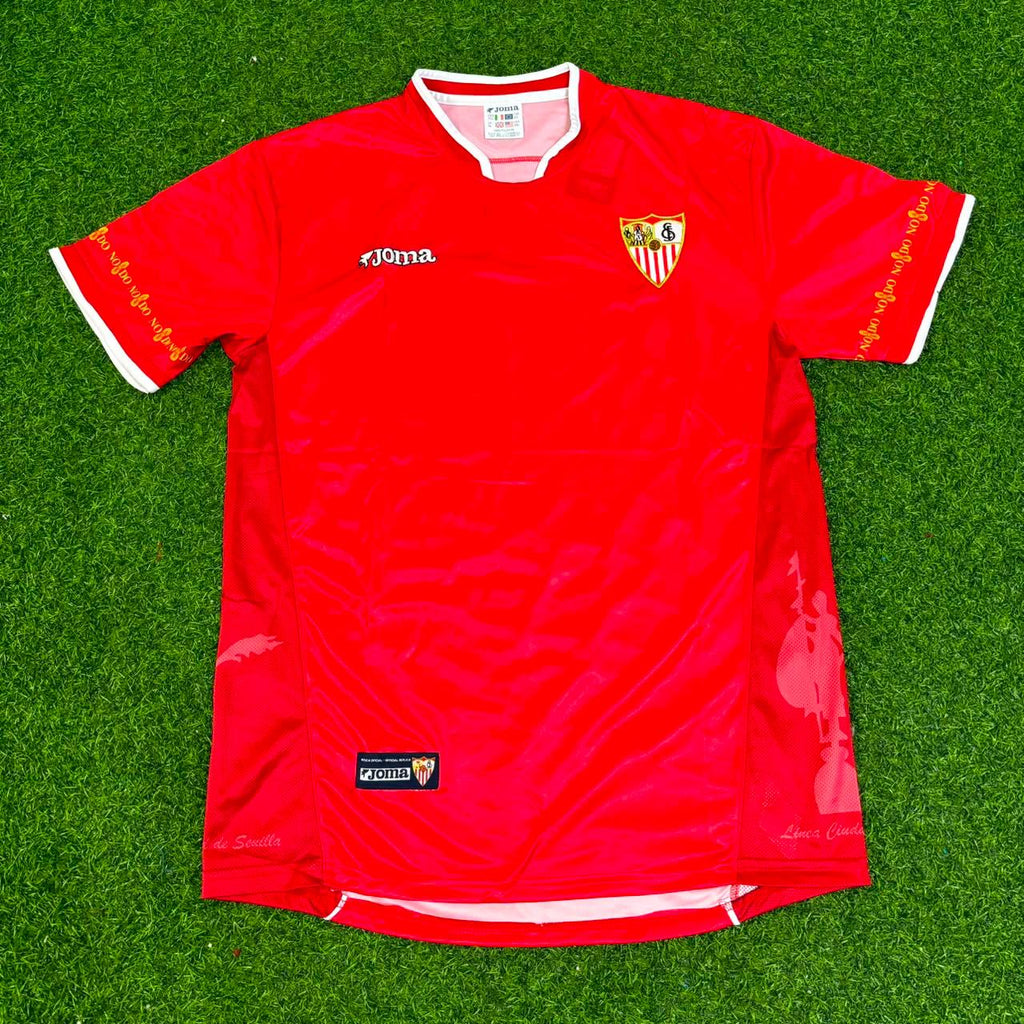 Sergio Ramos Sevilla 2003/2004 Rotes Heim-Retro-Fußballtrikot-Set