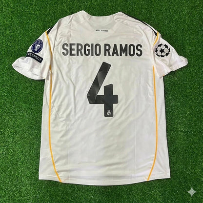 Sergio Ramos  Real Madrid 2009 2010 Retro Jersey Soccer Shirt Trikot