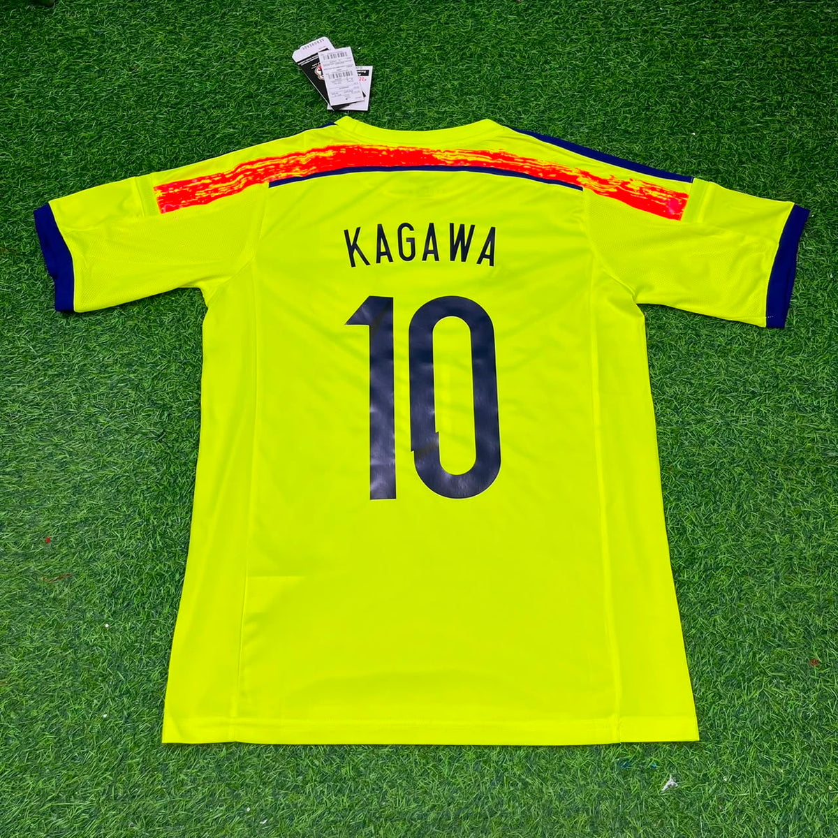 Shinji Kagawa Japan 2014 World Cup Yellow Away Retro Jersey