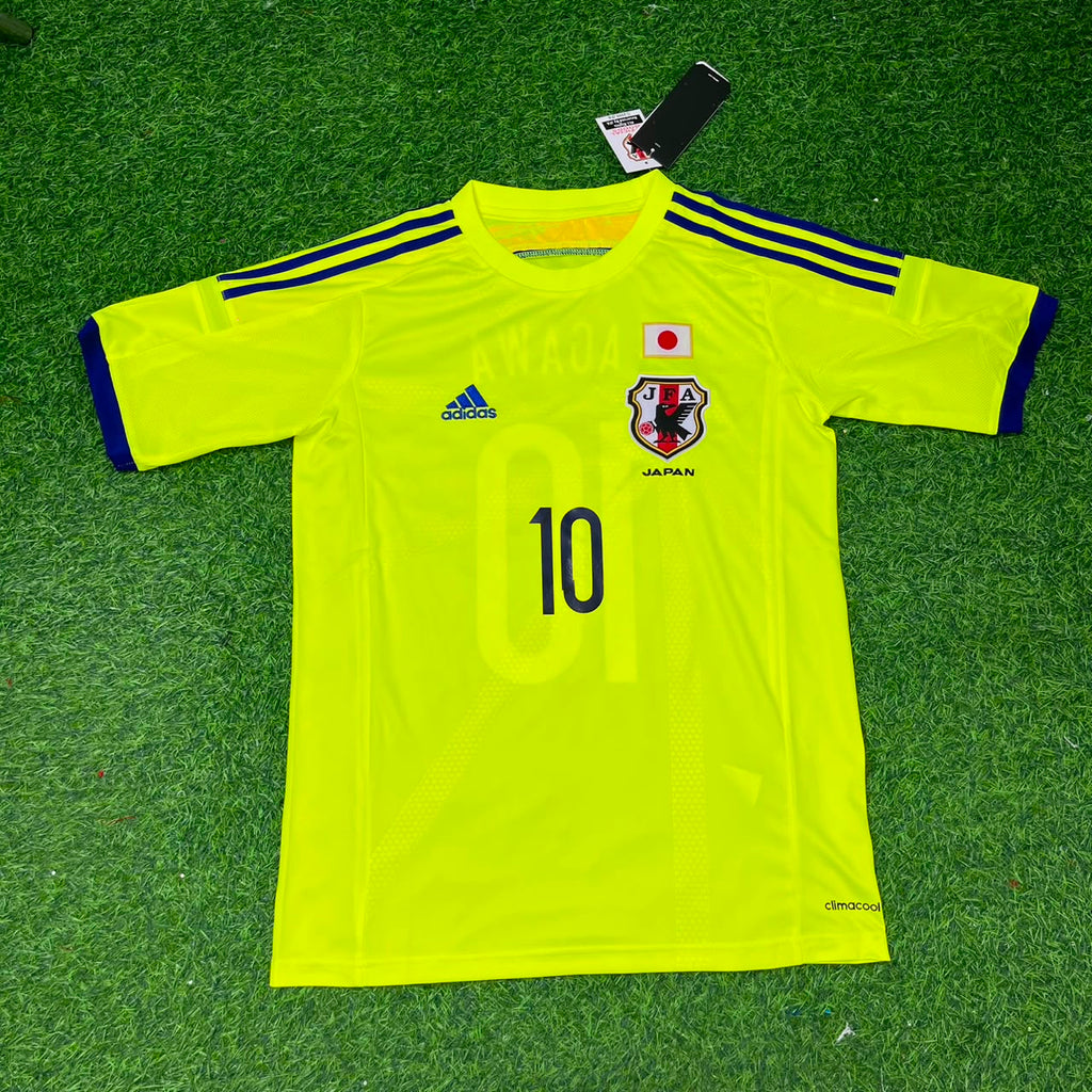 Shinji Kagawa Japan 2014 World Cup Yellow Away Retro Jersey