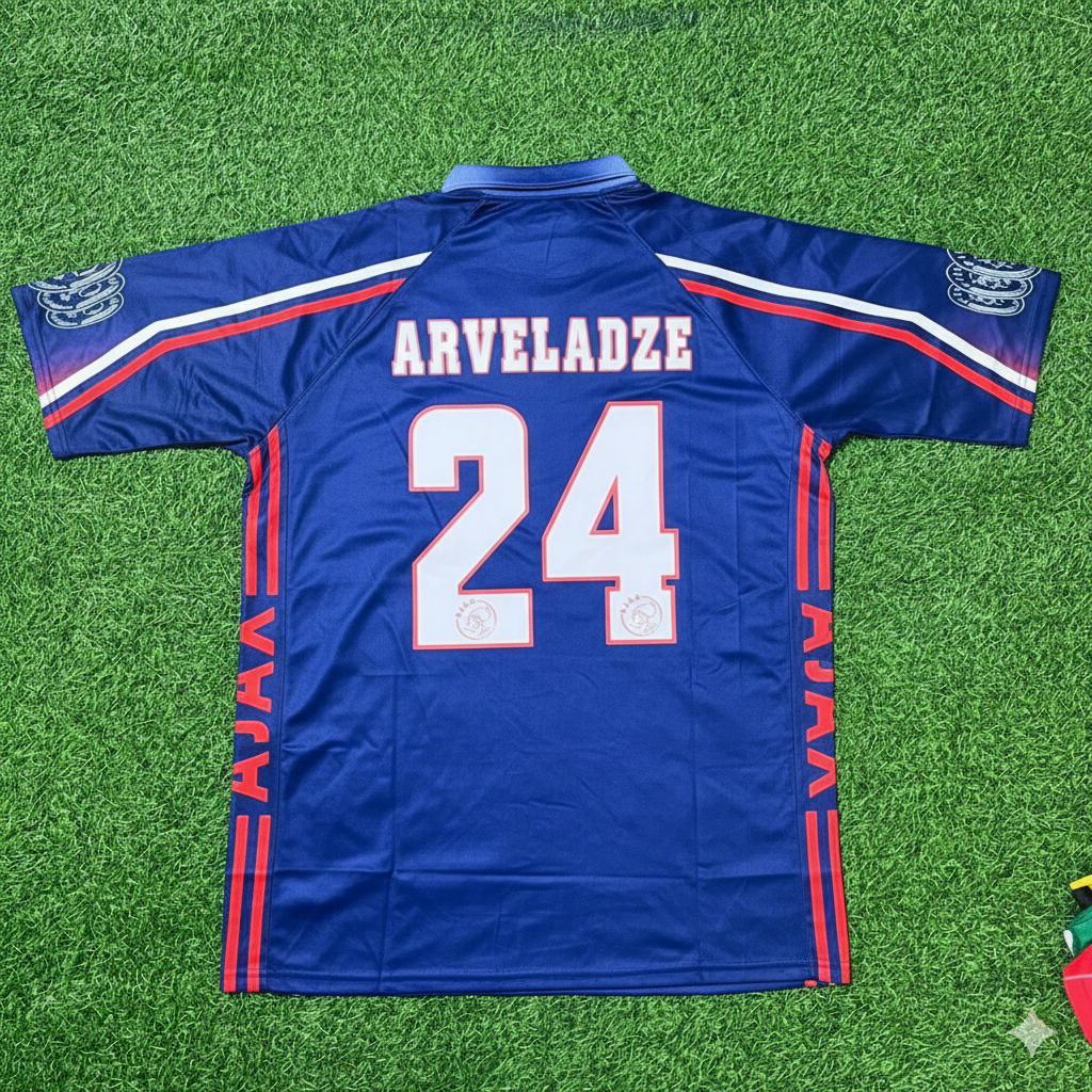 Shota Arveladze Ajax 1997–1998 Retro Football Jersey Kit