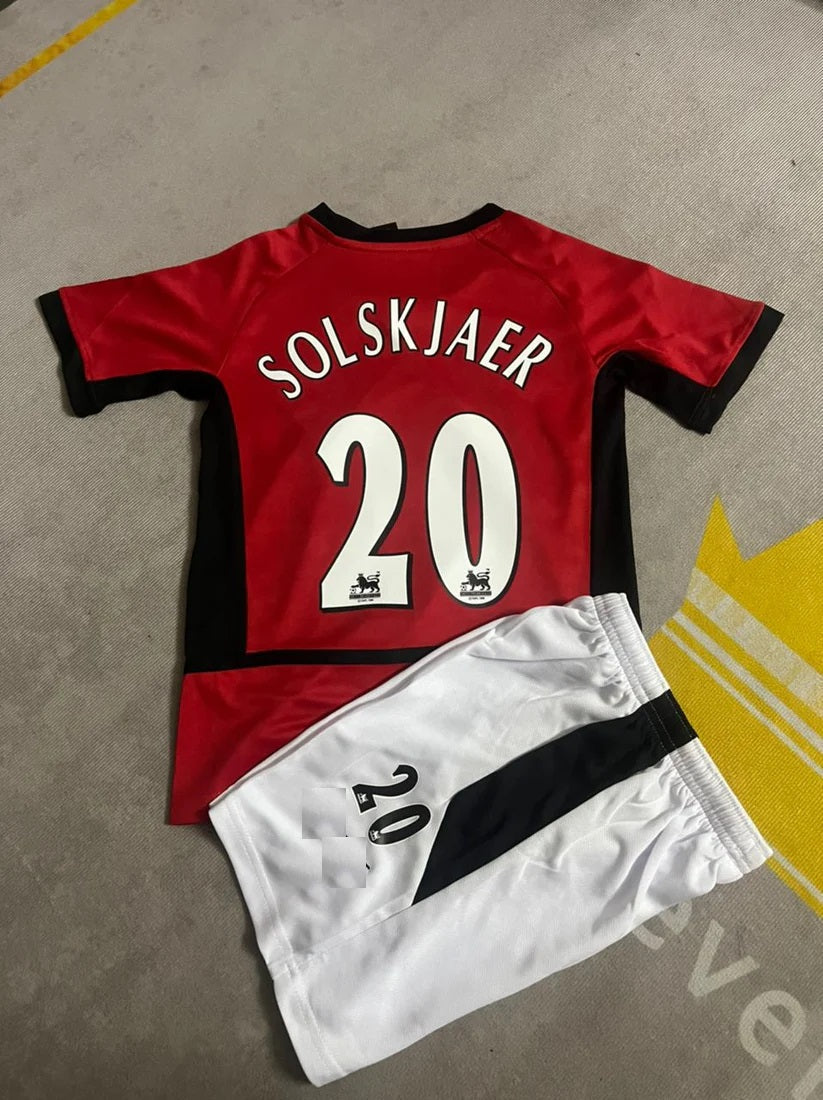 Ole Gunnar Solskjaer Manchester United Retro Kinder Heim Trikot
