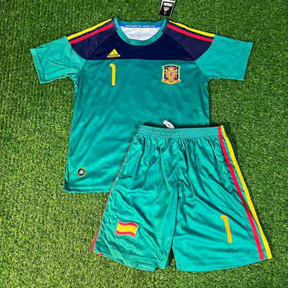 Iker Casillas Kinder Spanien WM 2010 Finale Retro Trikot Camiseta Maillot Fußballtrikot