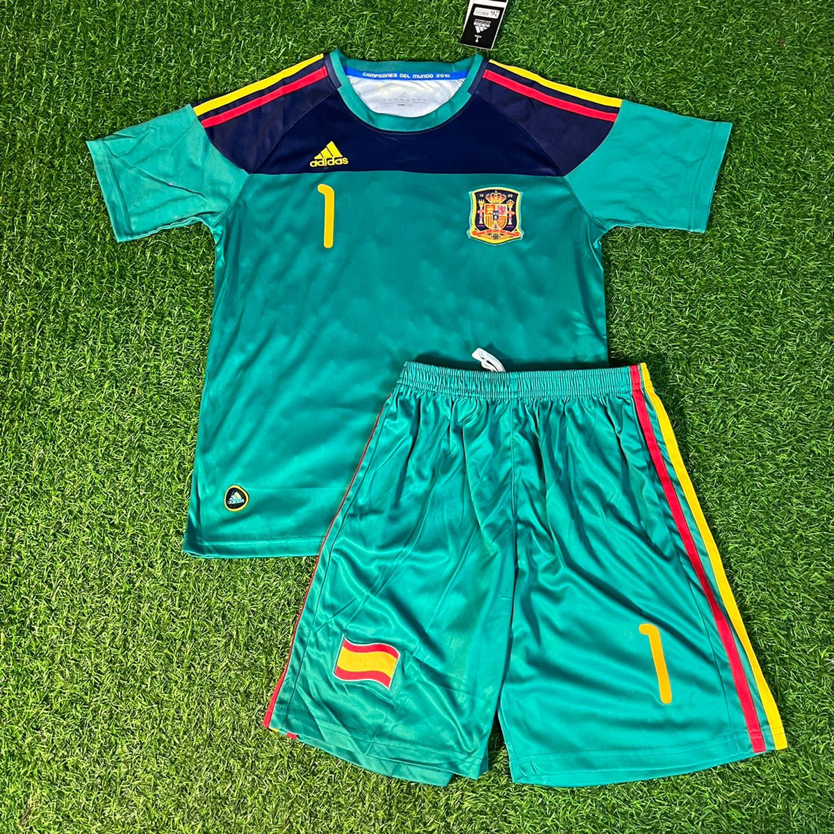Iker Casillas Kids Spain 2010 World Cup Final Retro Jersey Trikot Camiseta Maillot Soccer Shirt