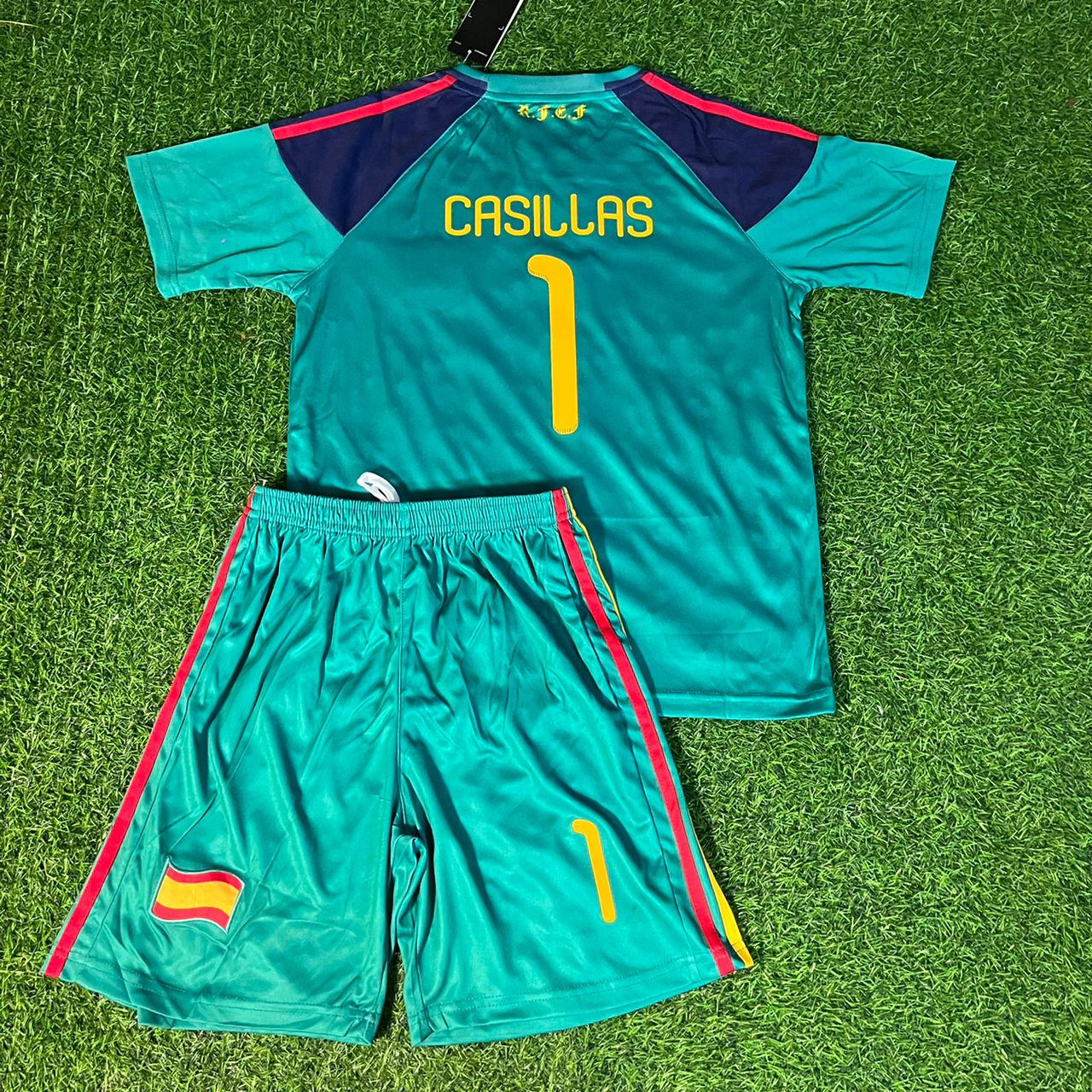 Iker Casillas Enfants Espagne Coupe du Monde 2010 Finale Maillot Rétro Trikot Camiseta Maillot de Football
