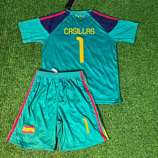Iker Casillas Kinder Spanien WM 2010 Finale Retro Trikot Camiseta Maillot Fußballtrikot