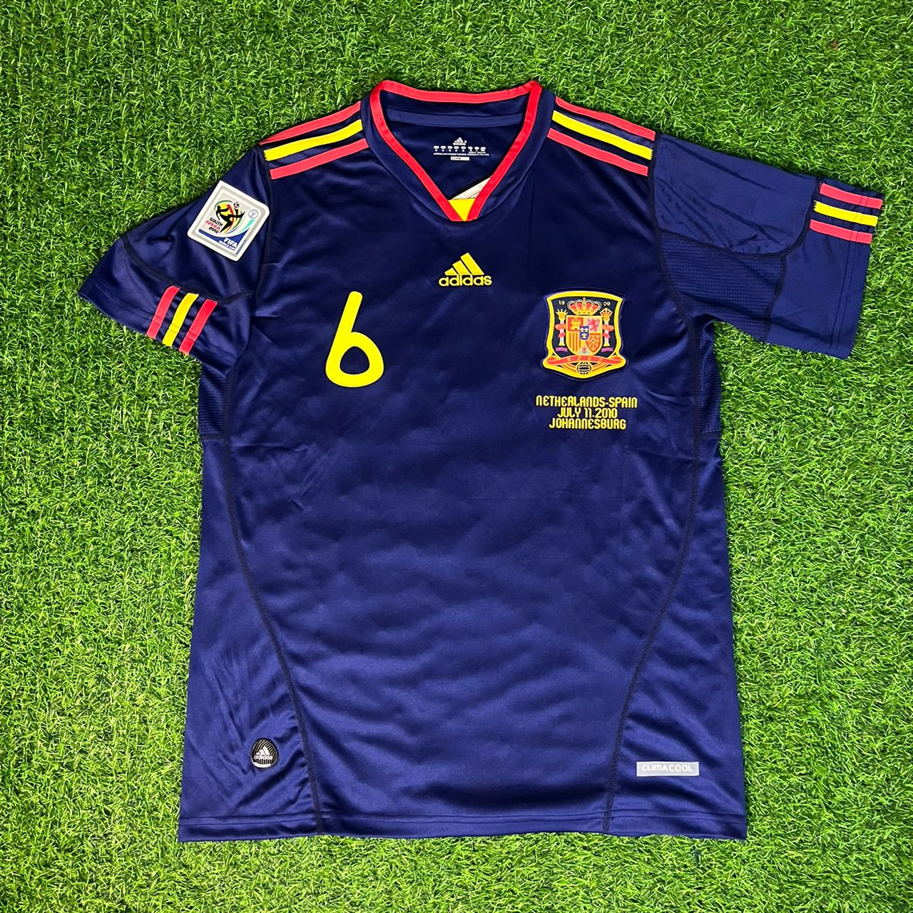 Andrés Iniesta - Spain Away 2010 World Cup Final Retro Jersey Trikot Maillot Camiseta