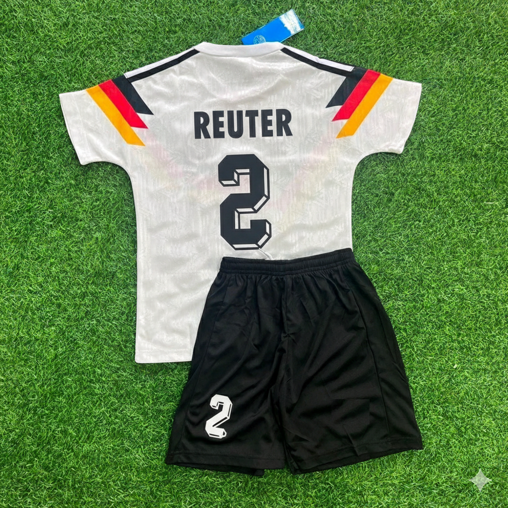 Stefan Reuter 2 - Deutschland Retro Kinder Trikot WM 1990 Fußballtrikot