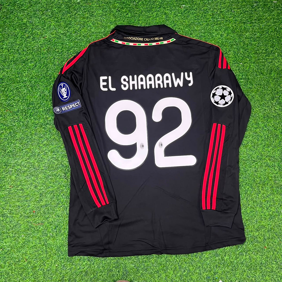 Stephen El Shaarawy AC Mailand 2011/12 rot-schwarzes Retro-Fußballtrikot