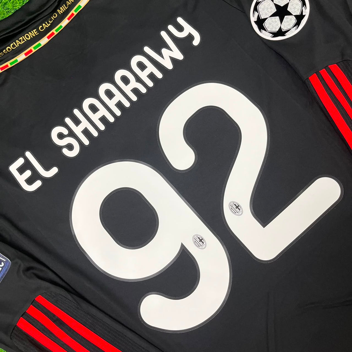 Stephen El Shaarawy AC Mailand 2011/12 rot-schwarzes Retro-Fußballtrikot