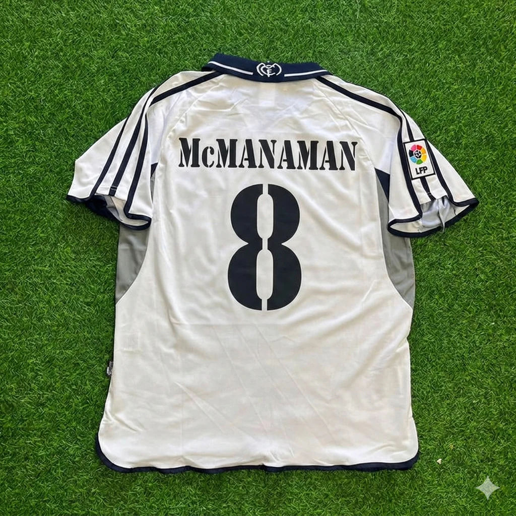 Steve McManaman 8- Real Madrid 2000 Retro Football Jersey