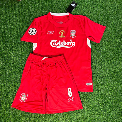 Steven Gerrard 8 – Liverpool 2005 Champions League Finale Istanbul – Kinder-Trikot für Kinder – | KinderTrikot | Maillot Enfant Personnalisable Fußballtrikot