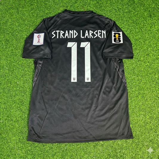 Jørgen Strand Larsen #11 Norwegen 2026 WM Auswärtstrikot Schwarz