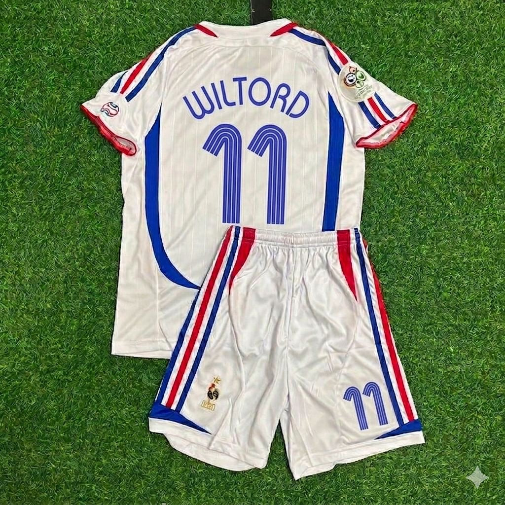 Sylvain Wiltord #11 Frankreich WM 2006 Retro Kinder-Trikot – | KinderTrikot Maillot Enfant Soccer Shirt