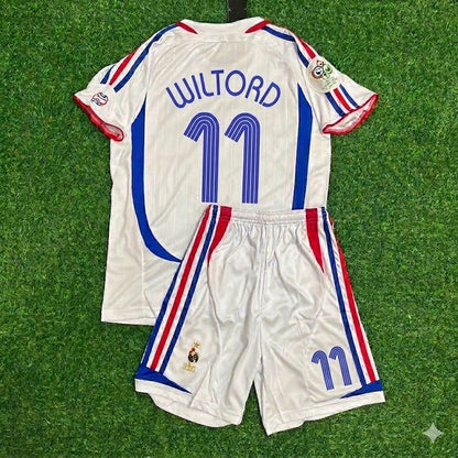 Sylvain Wiltord #11 Frankreich WM 2006 Retro Kinder-Trikot – | KinderTrikot Maillot Enfant Soccer Shirt