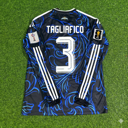 Nicolas Tagliafico Argentinien 2026 Langarm-Fußballtrikot zur Weltmeisterschaft