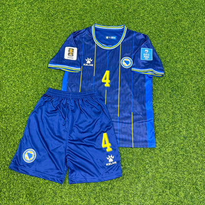 Tarik Muharemovic Bosnien und Herzegowina WM 2026 Kinder Fußballtrikot Blau