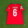 Maillot de football rétro domicile Thiago Alcantara #6 Liverpool Finale Ligue des champions 2022