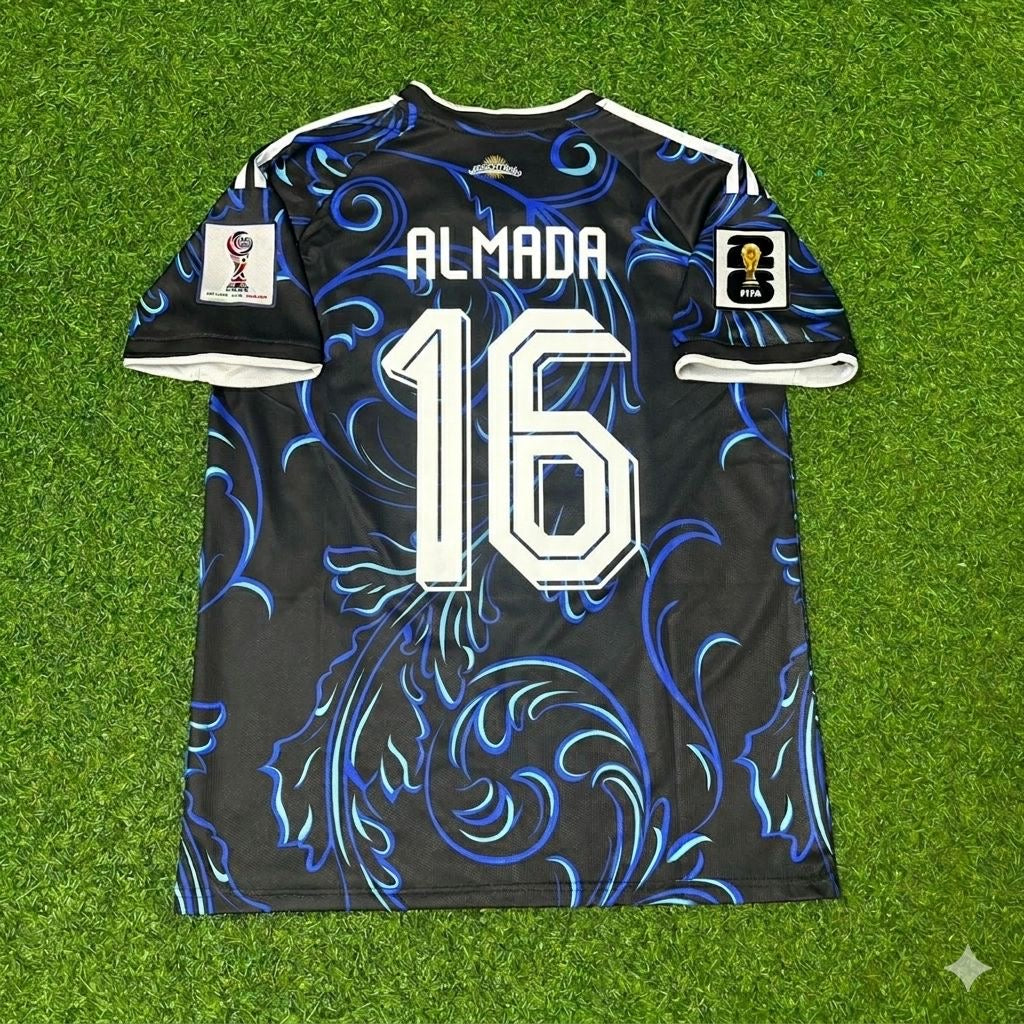 Thiago Almada #16 Argentinien 2026 WM Neues Saison Fußballtrikot-Set