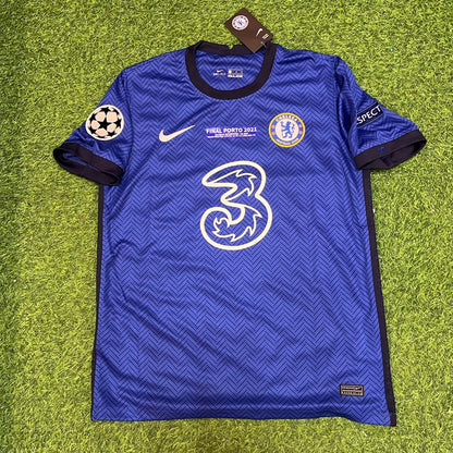 Thiago Silva 6- Chelsea 2021 Champions League Finale Blaues Retro-Fußballtrikot-Set
